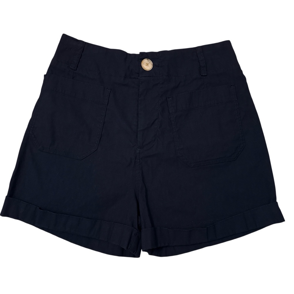 Abercrombie & Fitch Navy High Waist Shorts